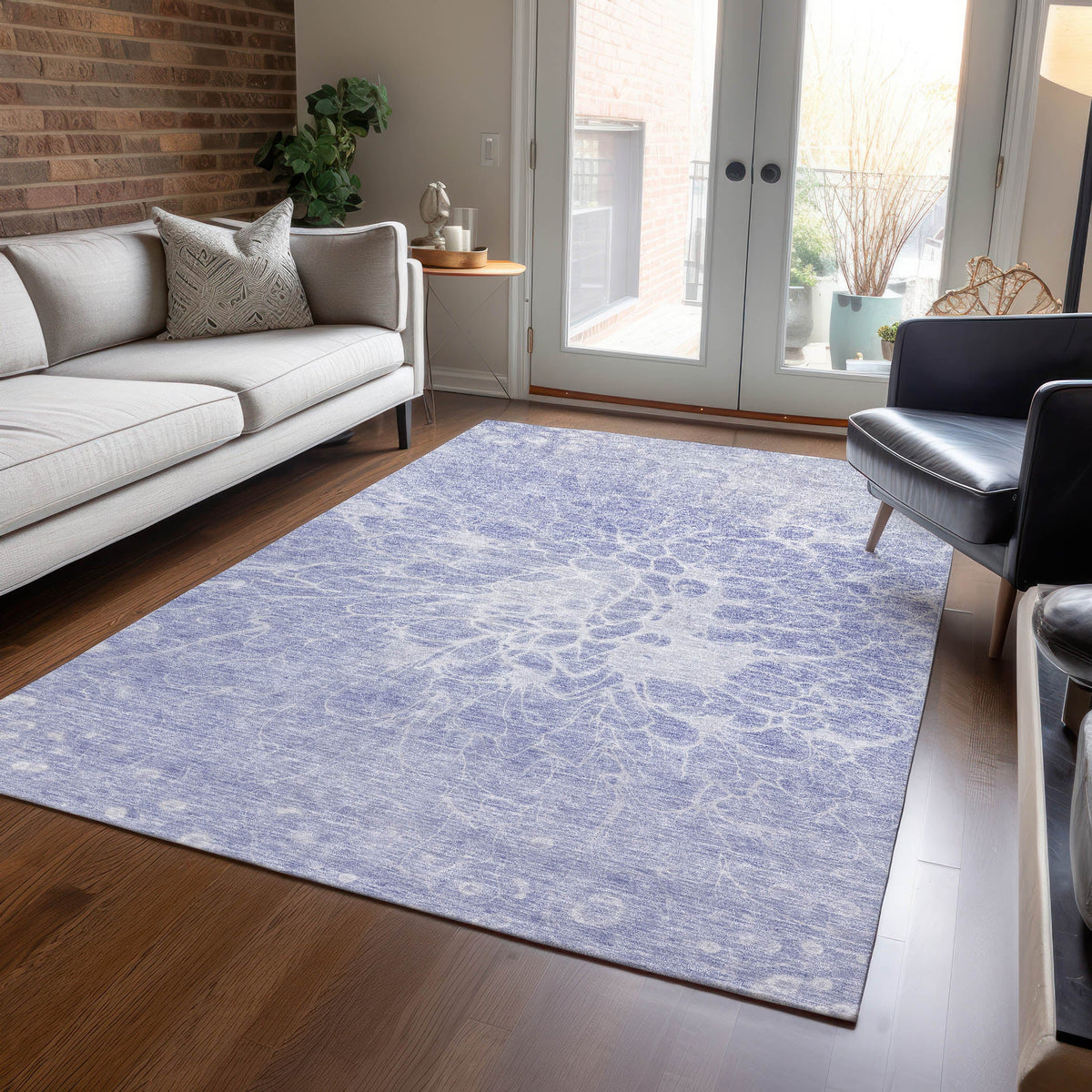 Addison Rugs Fluid Drift Lavender Washable Indoor-Outdoor Rug