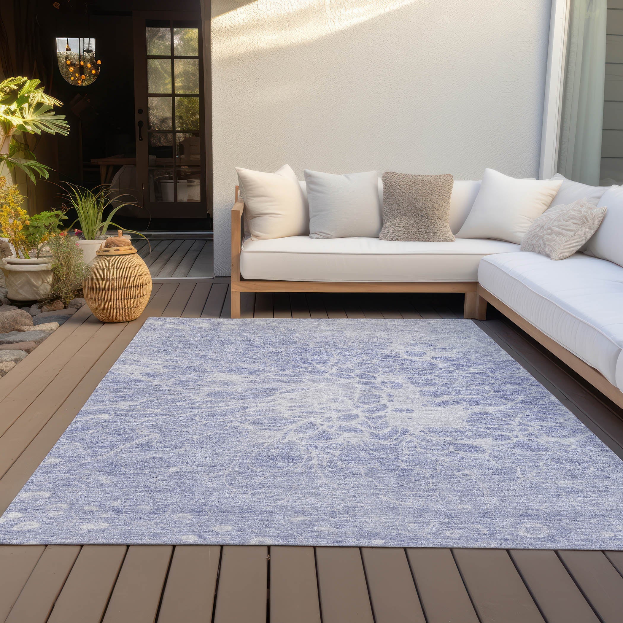 Addison Rugs Fluid Drift Lavender Washable Indoor-Outdoor Rug