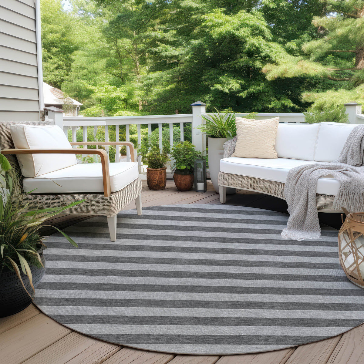 Addison Rugs Fluid Mirage Grey Washable Indoor-Outdoor Rug