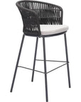 Freycinet Barstool Black-Outdoor Bar Stools-Zuo Modern-LOOMLAN
