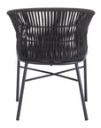 Freycinet Dining Chair (Set of 2) Black-Outdoor Dining Chairs-Zuo Modern-LOOMLAN