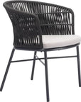 Freycinet Dining Chair (Set of 2) Black-Outdoor Dining Chairs-Zuo Modern-LOOMLAN
