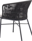 Freycinet Dining Chair (Set of 2) Black-Outdoor Dining Chairs-Zuo Modern-LOOMLAN