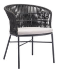 Freycinet Dining Chair (Set of 2) Black-Outdoor Dining Chairs-Zuo Modern-LOOMLAN