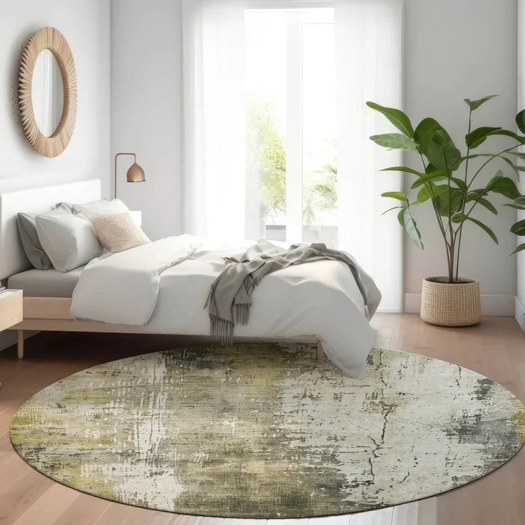 LOOMLAN Rugs Fyerra Gray Washable Indoor-Outdoor Rug