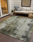 LOOMLAN Rugs Fyerra Gray Washable Indoor-Outdoor Rug