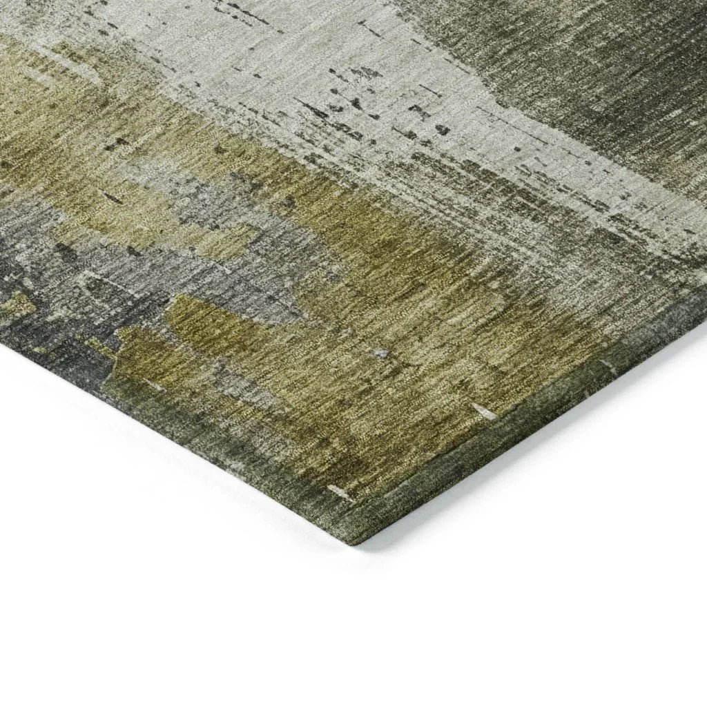 LOOMLAN Rugs Fyerra Gray Washable Indoor-Outdoor Rug