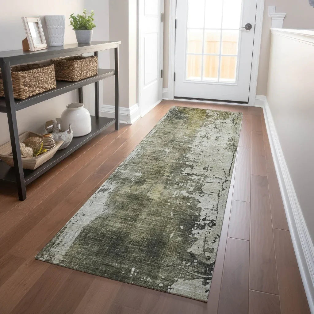 LOOMLAN Rugs Fyerra Gray Washable Indoor-Outdoor Rug