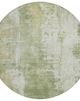 LOOMLAN Rugs Fyerra Green Washable Indoor-Outdoor Rug