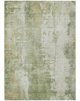 LOOMLAN Rugs Fyerra Green Washable Indoor-Outdoor Rug