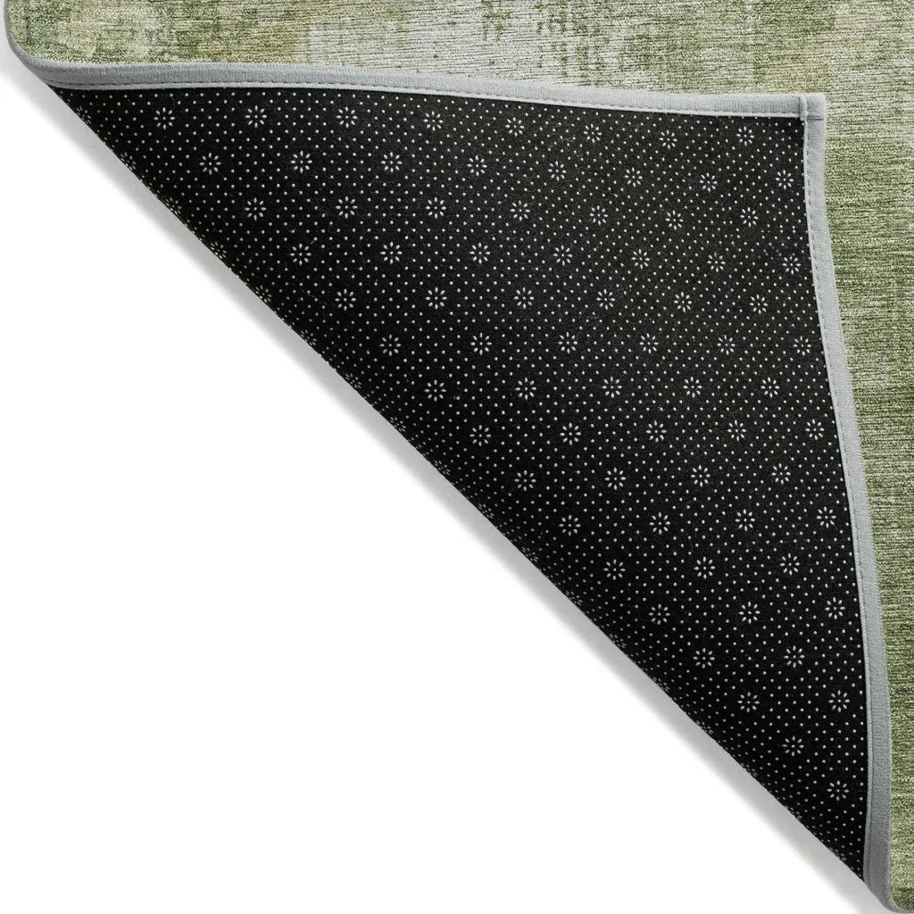 LOOMLAN Rugs Fyerra Green Washable Indoor-Outdoor Rug