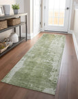 LOOMLAN Rugs Fyerra Green Washable Indoor-Outdoor Rug