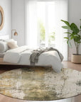 LOOMLAN Rugs Fyerra Olive Washable Indoor-Outdoor Rug