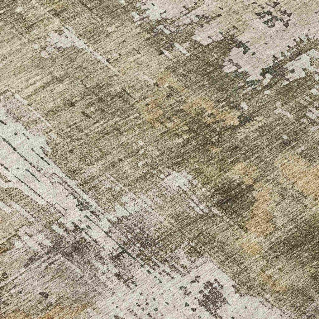 LOOMLAN Rugs Fyerra Olive Washable Indoor-Outdoor Rug