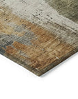 LOOMLAN Rugs Fyerra Olive Washable Indoor-Outdoor Rug