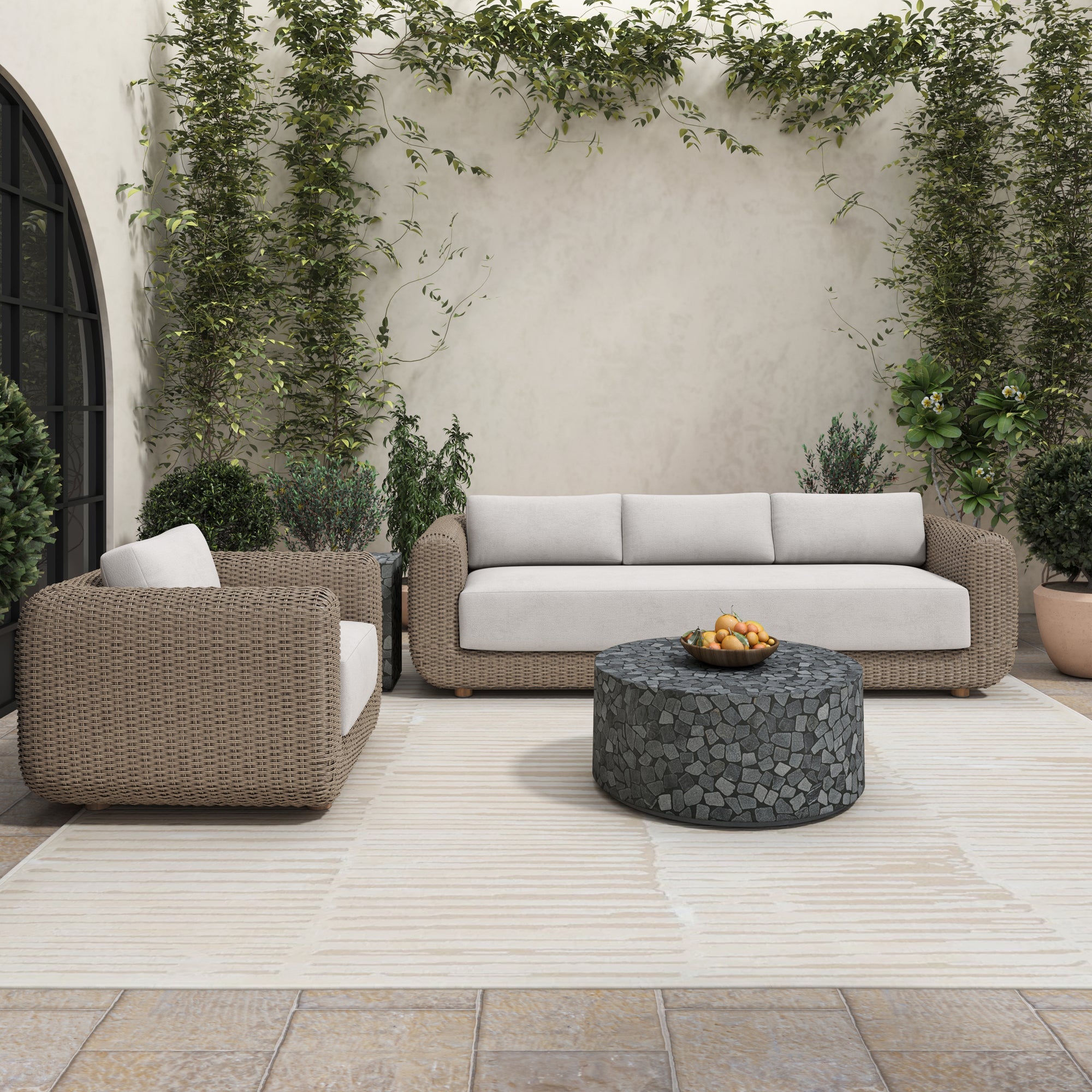 Soma Wicker Aluminum Outdoor Accent Chair