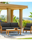 Grande Teak Deep Outdoor Couch Sunbrella Cushion - Fade Resistant - view 17
