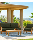 Grande Teak Deep Outdoor Couch Sunbrella Cushion - Fade Resistant - view 7