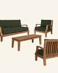 Grande Teak Deep Outdoor Couch Sunbrella Cushion - Fade Resistant - view 18