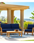 Grande Teak Deep Outdoor Couch Sunbrella Cushion - Fade Resistant - view 12