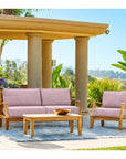 Grande Teak Deep Outdoor Couch Sunbrella Cushion - Fade Resistant - view 22