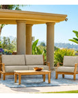 Grande Teak Deep Outdoor Couch Sunbrella Cushion - Fade Resistant - view 32