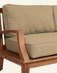 Grande Teak Deep Outdoor Couch Sunbrella Cushion - Fade Resistant - view 29