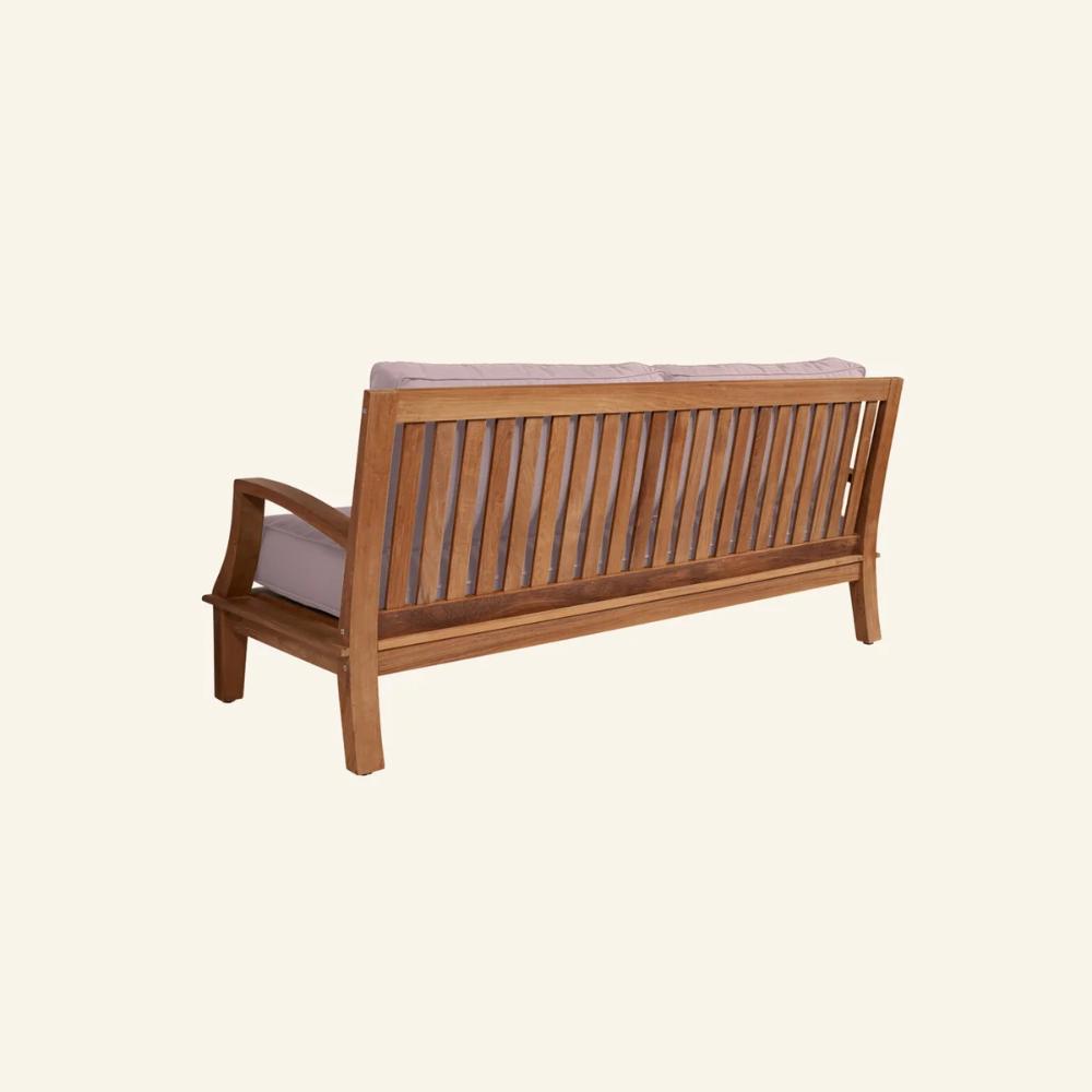 Grande Teak Deep Outdoor Couch Sunbrella Cushion - Fade Resistant - view 25