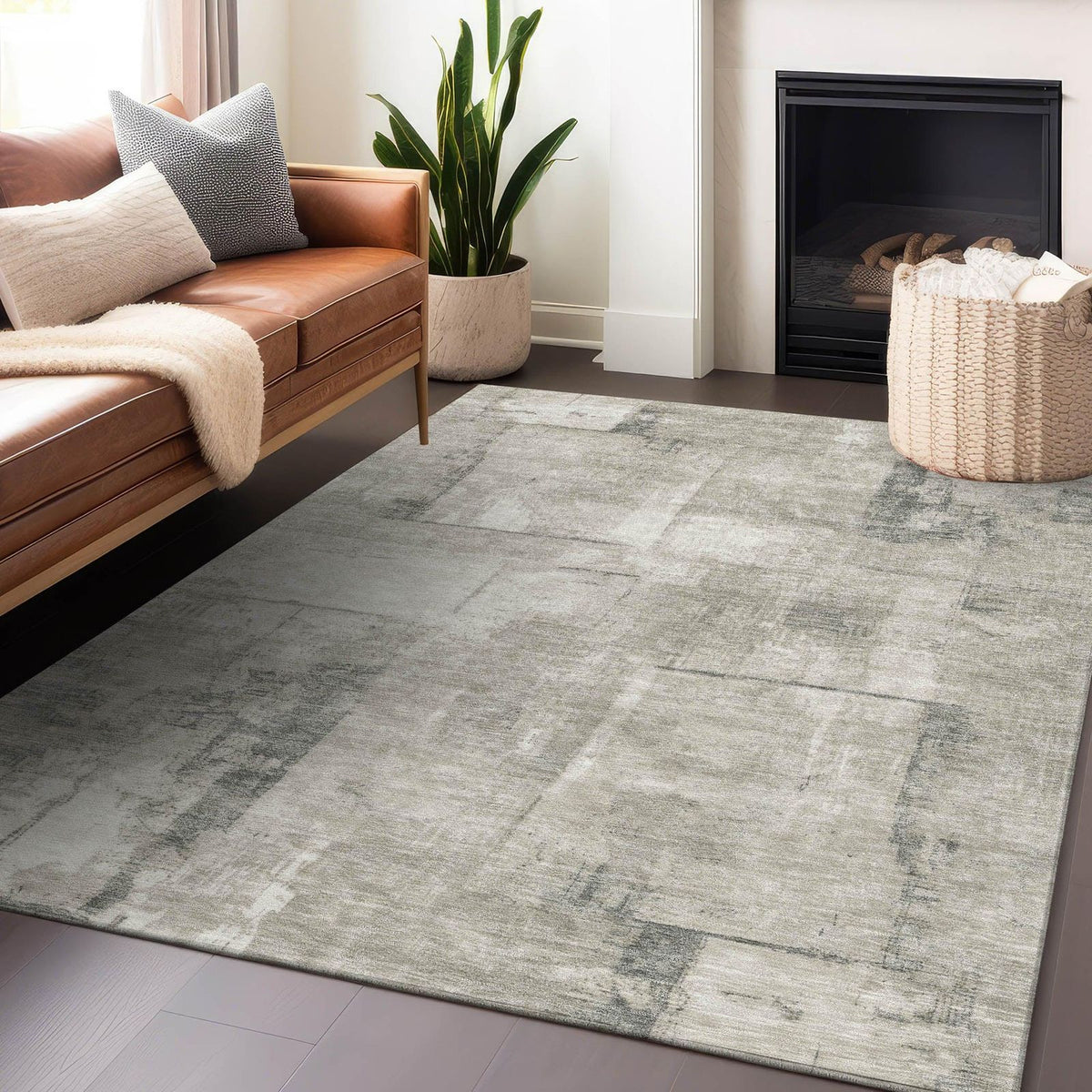 Addison Rugs Galanor Brown Washable Indoor-Outdoor Rug