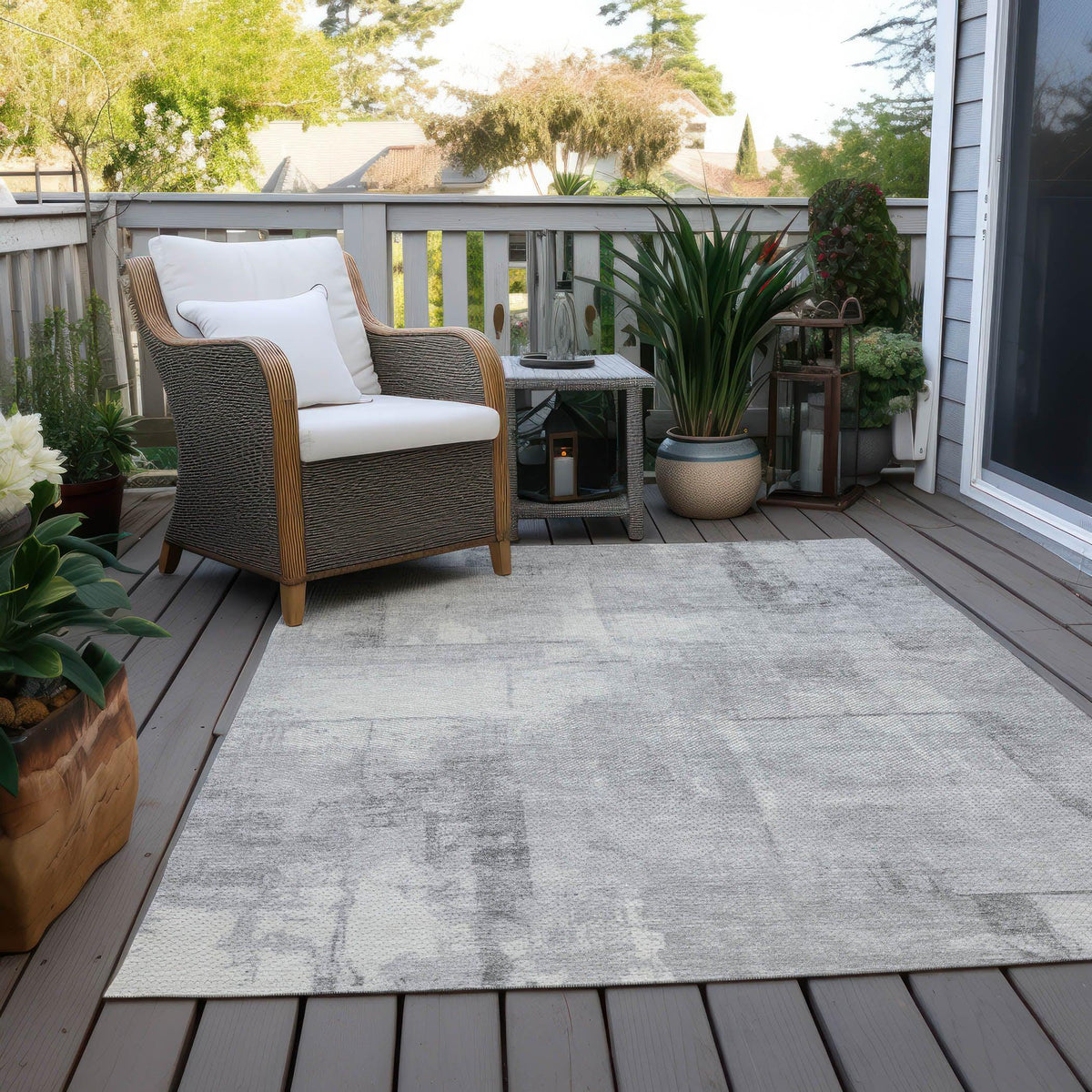 Addison Rugs Galanor Gray Washable Indoor-Outdoor Rug