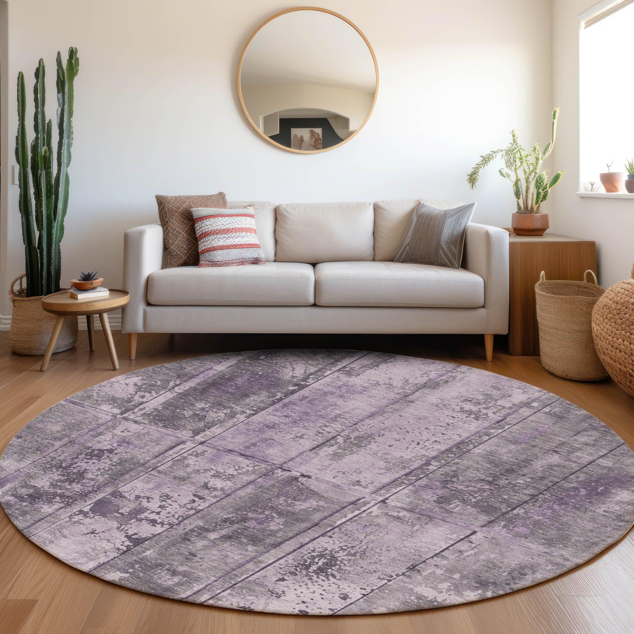 Addison Rugs Galara Purple Washable Indoor-Outdoor Rug