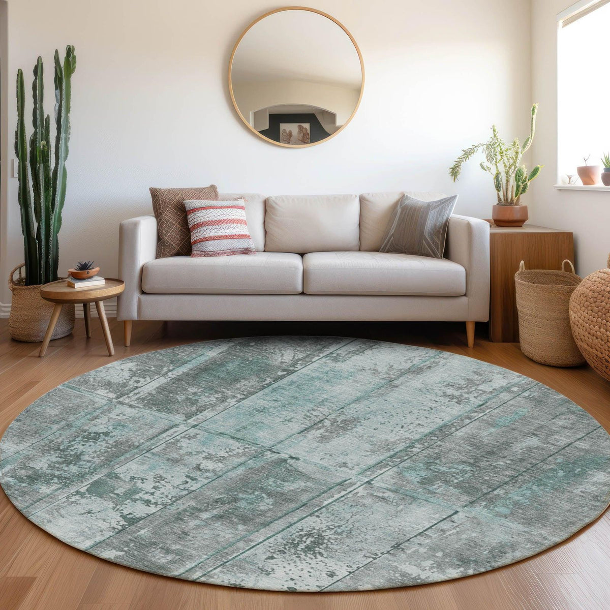 Addison Rugs Galara Teal Washable Indoor-Outdoor Rug