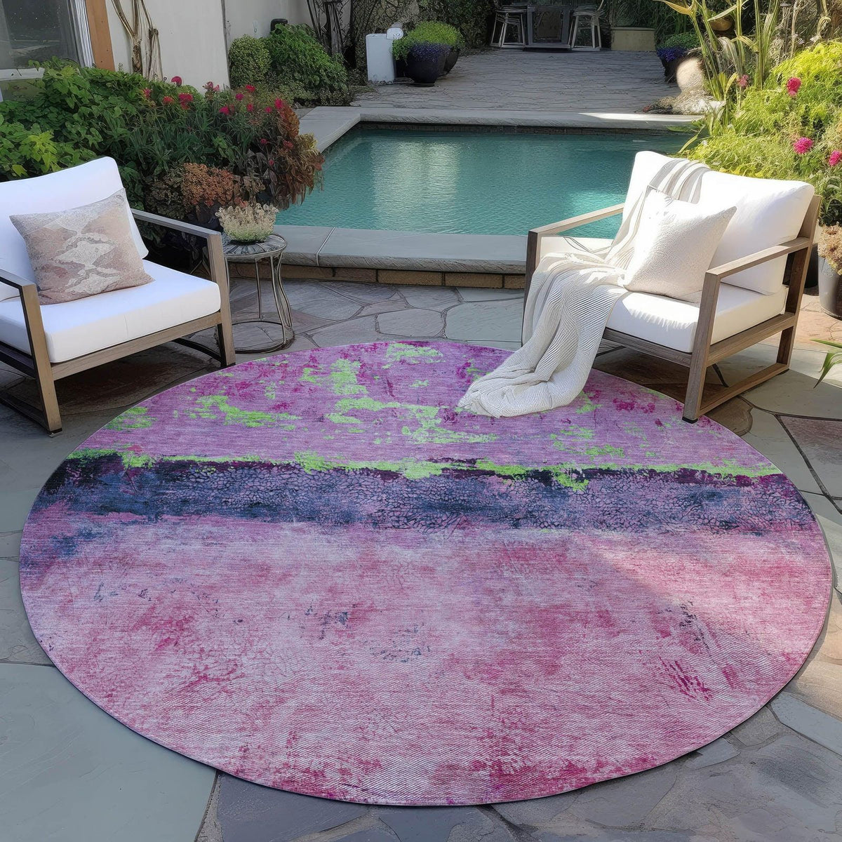 Addison Rugs Galaris Pink Washable Indoor-Outdoor Rug