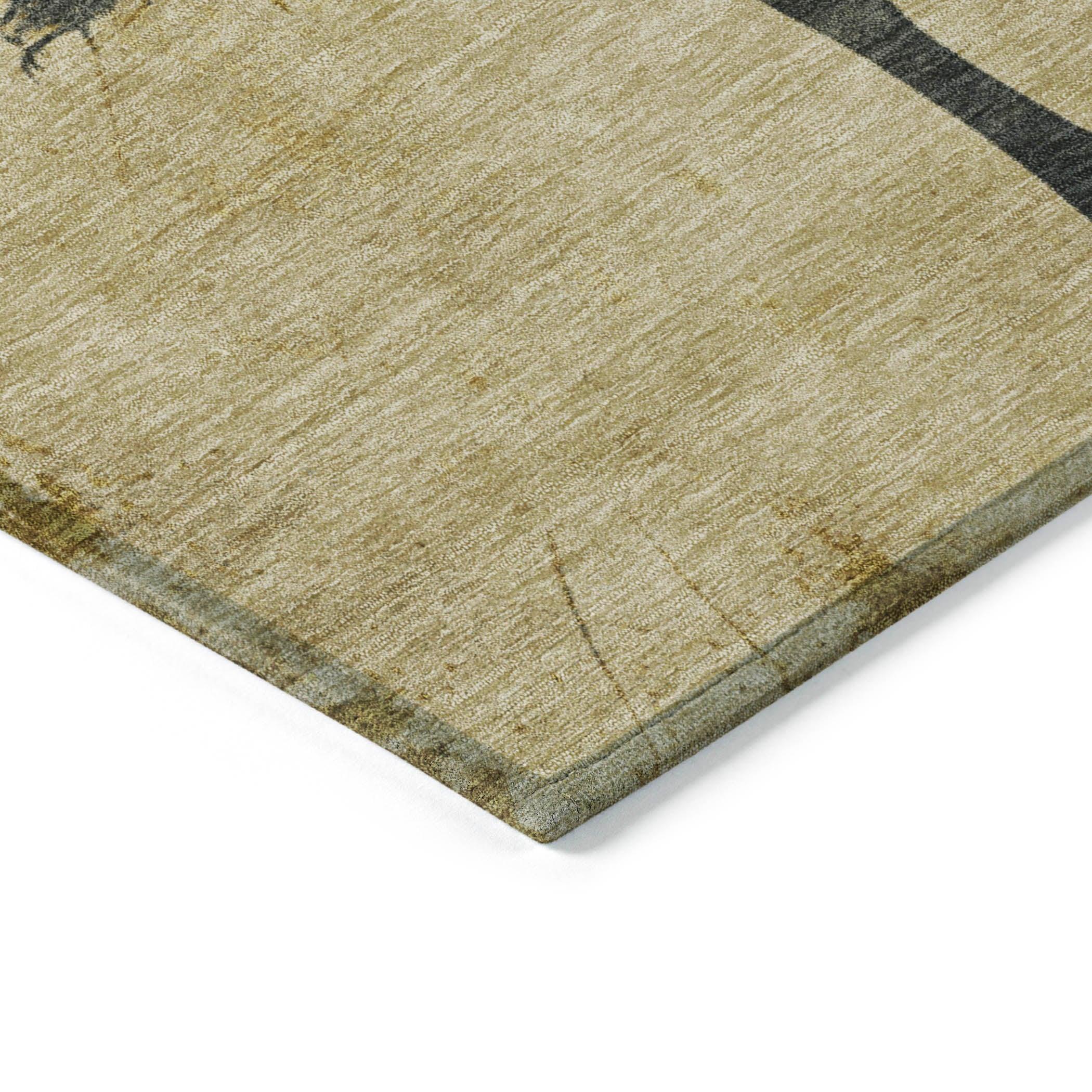 Addison Rugs Galas Gold Washable Indoor-Outdoor Rug