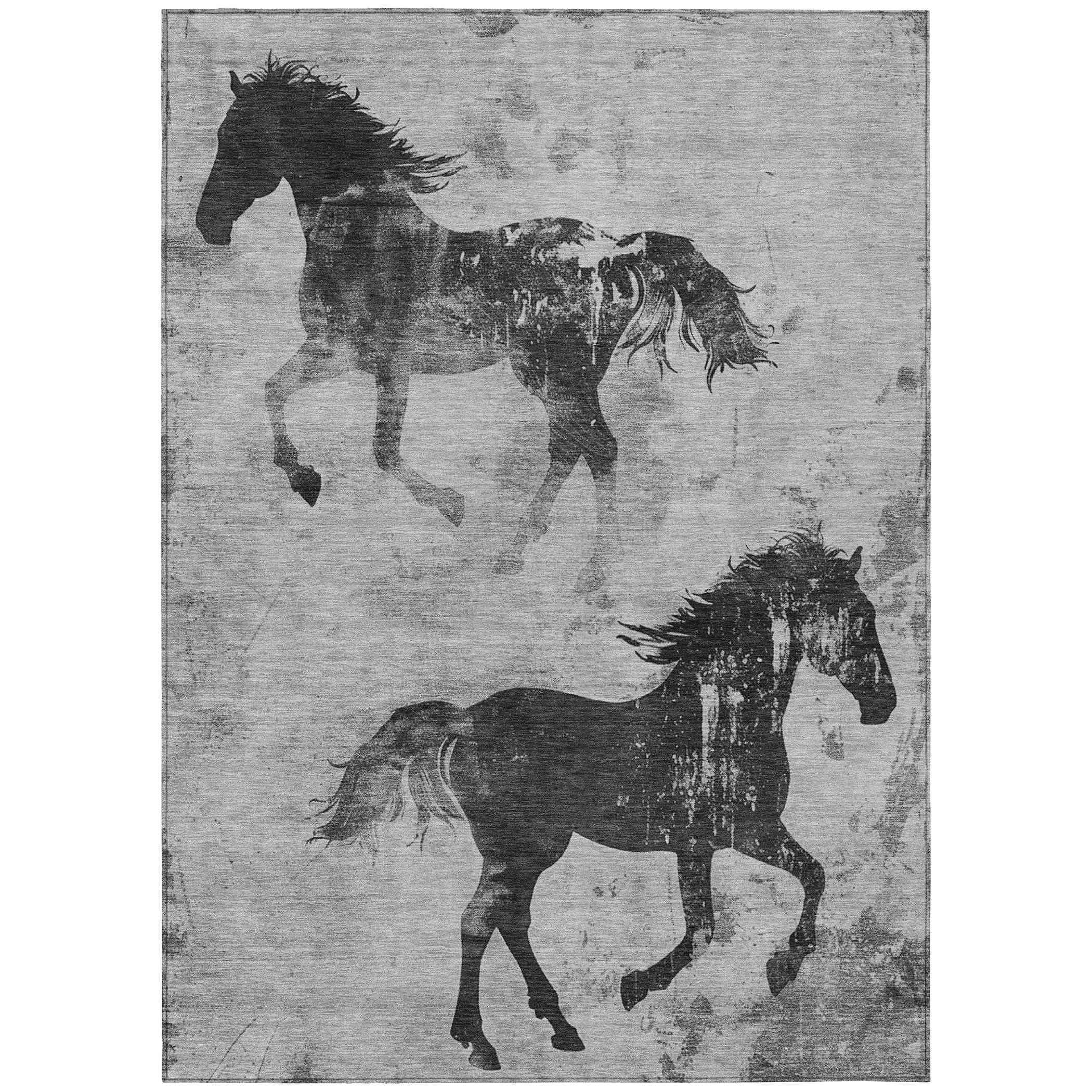 Addison Rugs Galas Gray Washable Indoor-Outdoor Rug