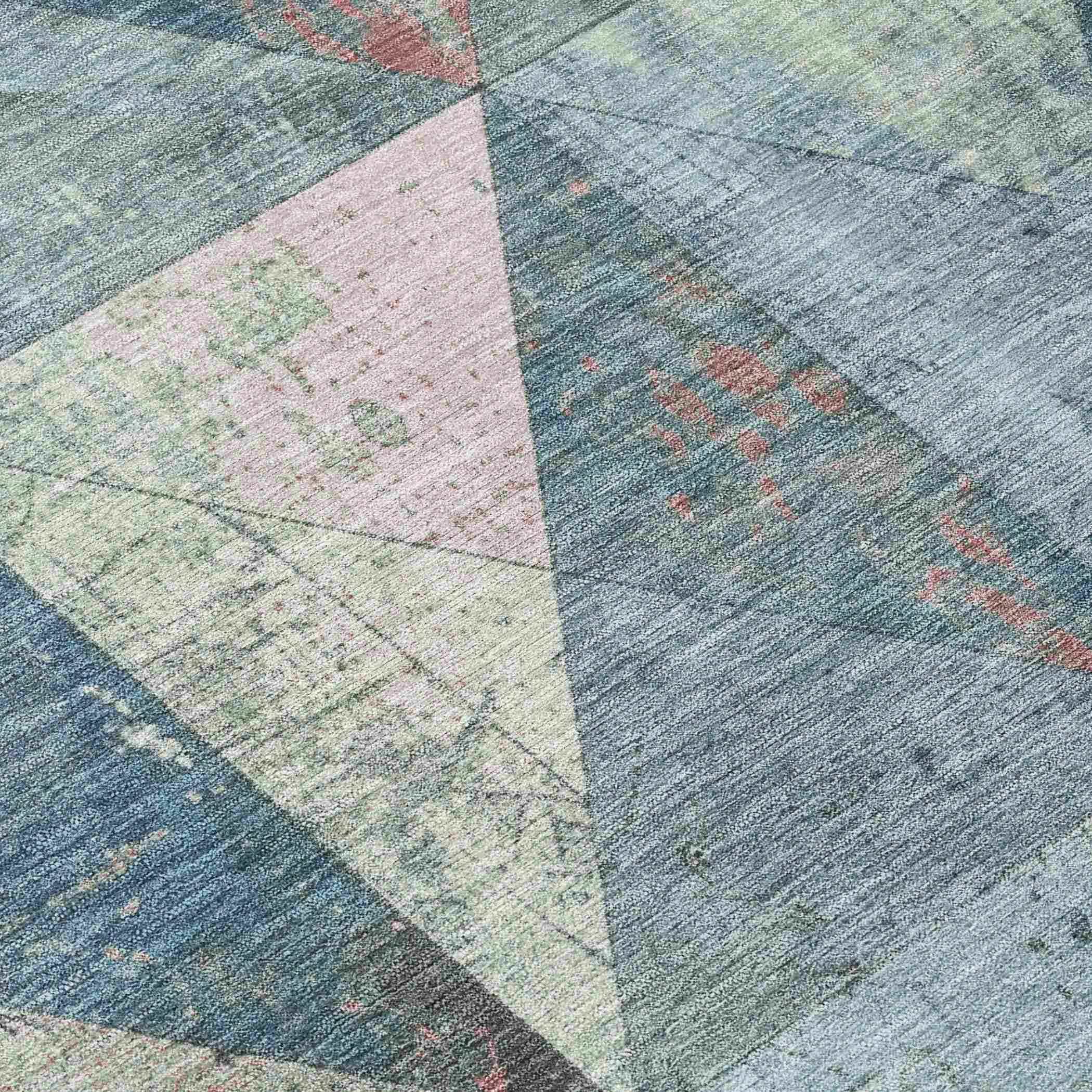 Addison Rugs Galon Blue Washable Indoor-Outdoor Rug