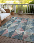 Addison Rugs Galon Blue Washable Indoor-Outdoor Rug