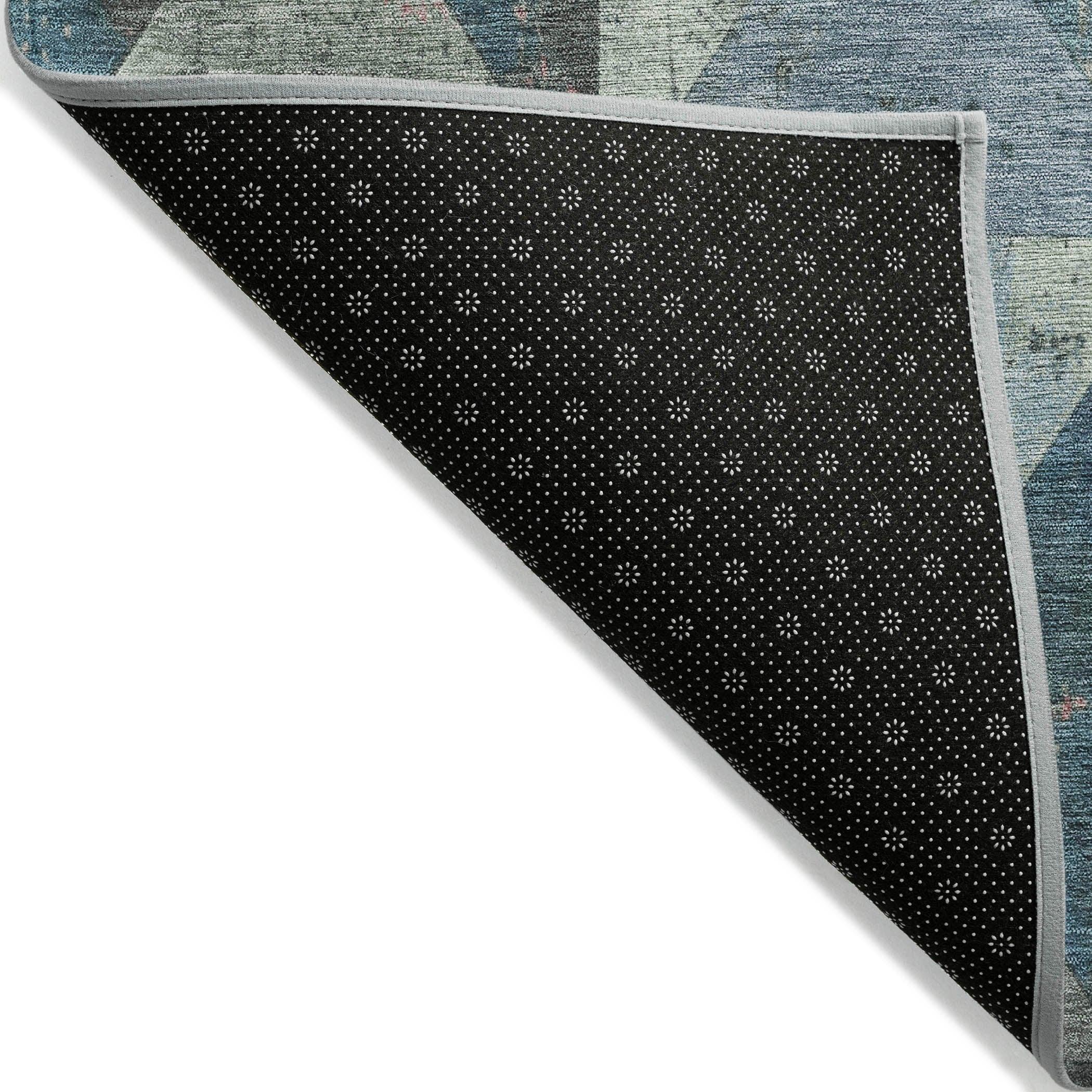 Addison Rugs Galon Blue Washable Indoor-Outdoor Rug