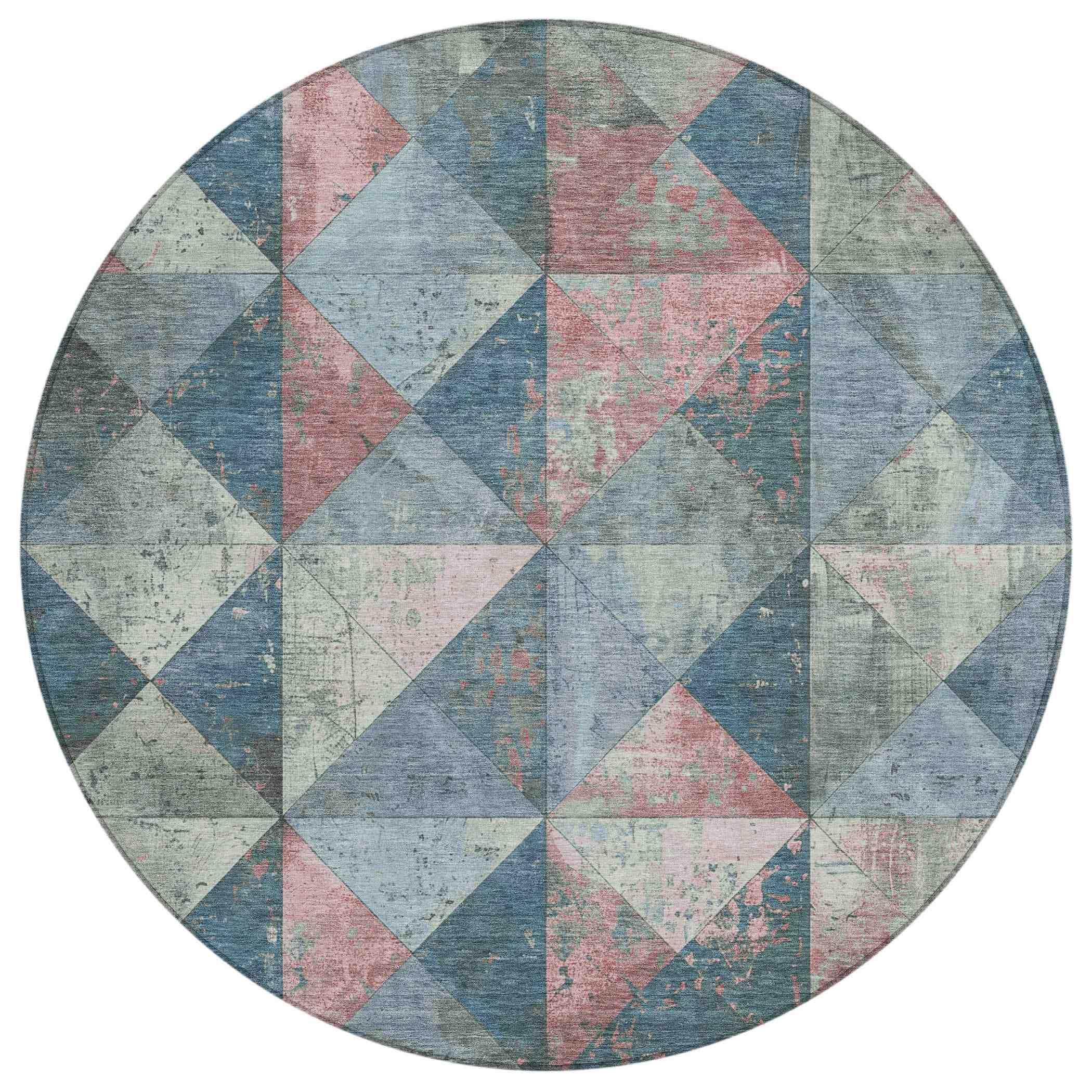 Addison Rugs Galon Blue Washable Indoor-Outdoor Rug