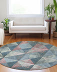 Addison Rugs Galon Blue Washable Indoor-Outdoor Rug