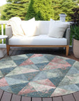 Addison Rugs Galon Blue Washable Indoor-Outdoor Rug