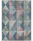 Addison Rugs Galon Blue Washable Indoor-Outdoor Rug