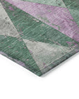 Addison Rugs Galon Green Washable Indoor-Outdoor Rug