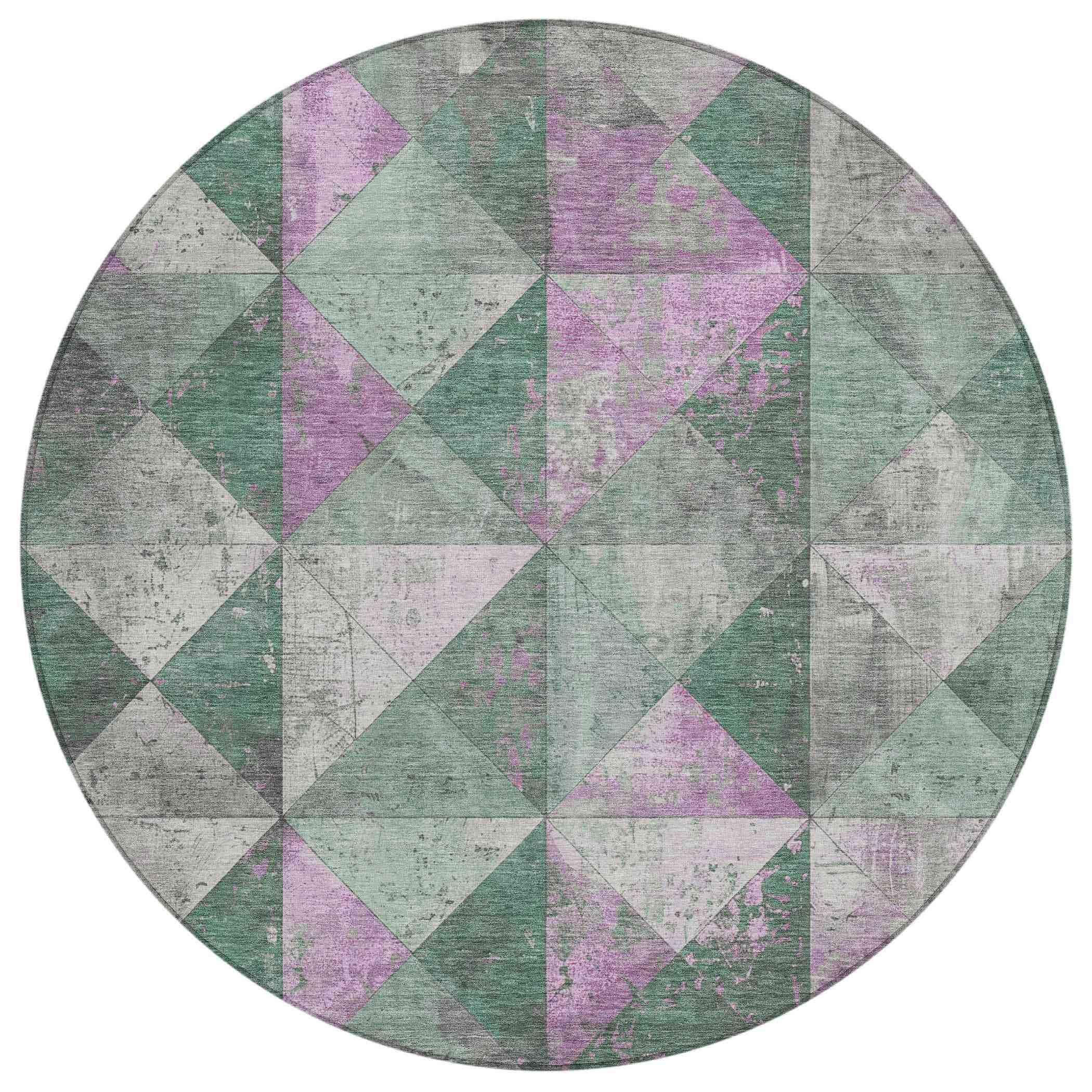 Addison Rugs Galon Green Washable Indoor-Outdoor Rug