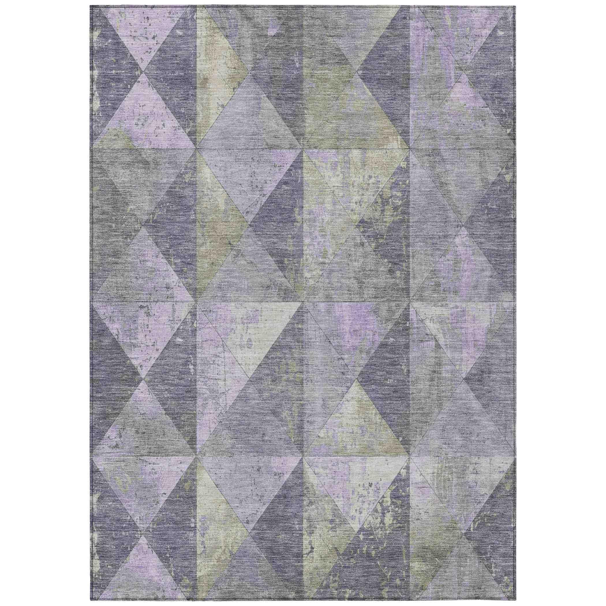 Addison Rugs Galon Lavender Washable Indoor-Outdoor Rug
