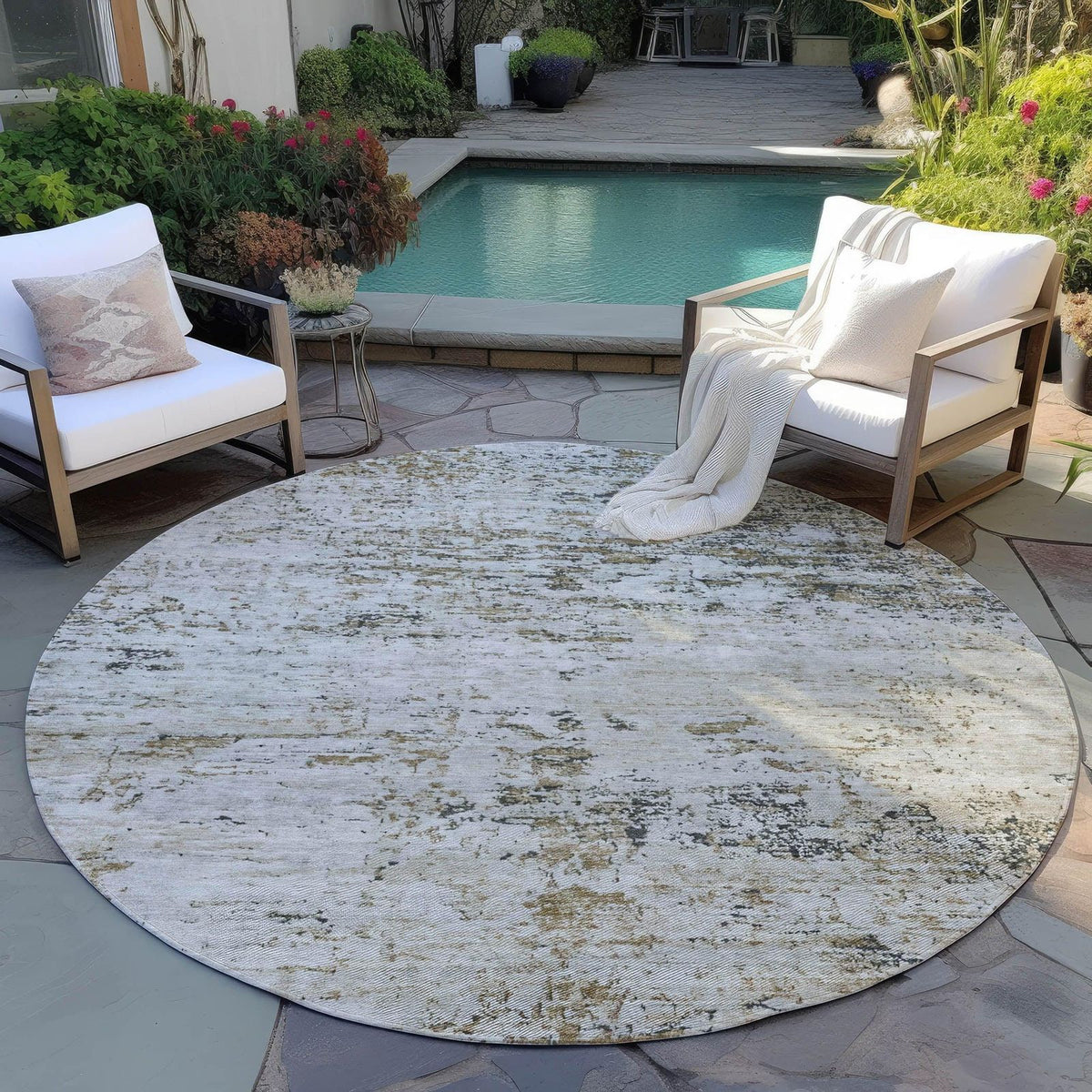 Addison Rugs Galora Brown Washable Indoor-Outdoor Rug