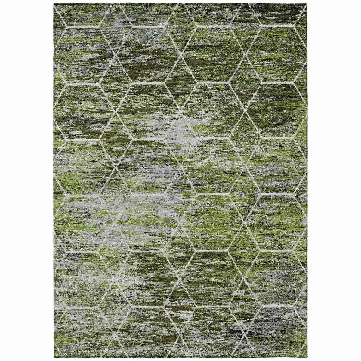 Addison Rugs Galyn Olive Washable Indoor-Outdoor Rug