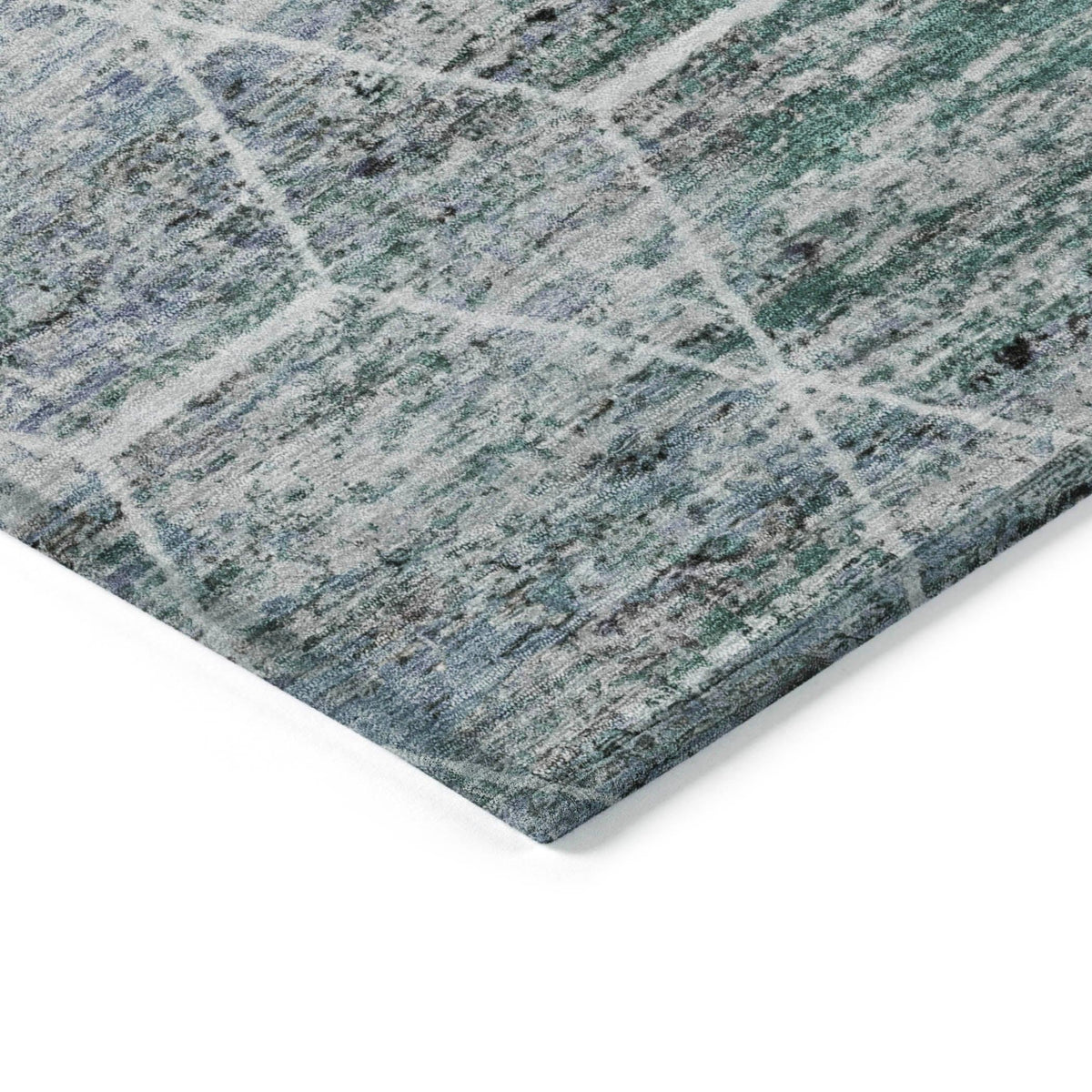 Addison Rugs Galyn Teal Washable Indoor-Outdoor Rug