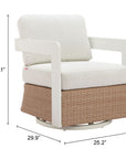 Zuo Modern Gelo Olefin Fabric Outdoor Swivel Chair