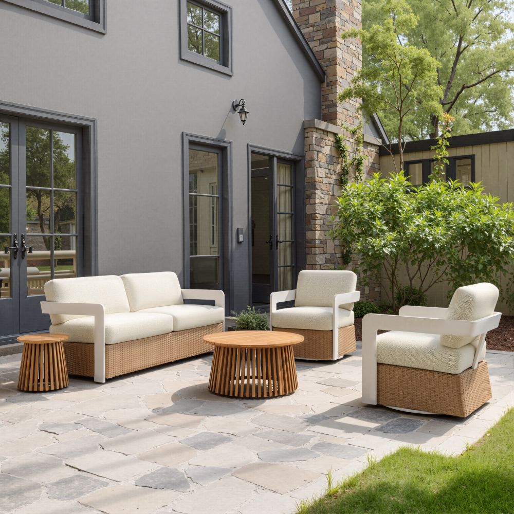 Zuo Modern Gelo Olefin Fabric Outdoor Swivel Chair